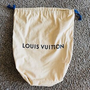 Louis Vuitton Cream Bag with Blue Accents